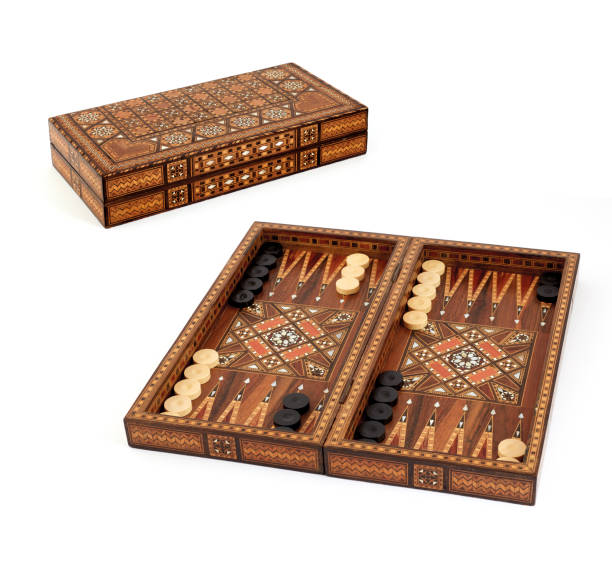 нарды - backgammon board game leisure games strategy стоковые фото и изображения
