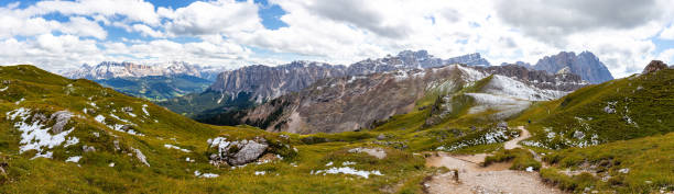 istock South Tyrol Alto Adige mountain range alpine panoramic landscape, Italy. 1220145628