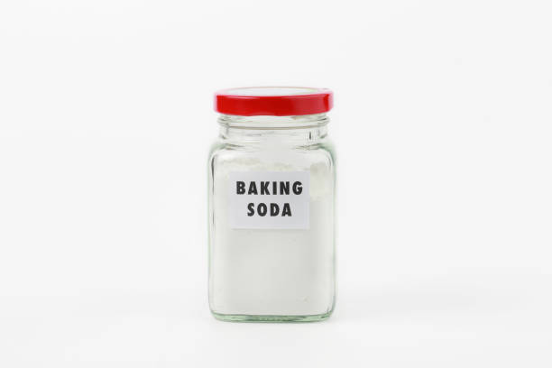 瓶の中の重曹 - baking soda ストックフォトと画像