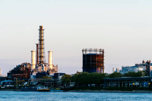 istock Manufacturing plants in the chemical industry 1220147620