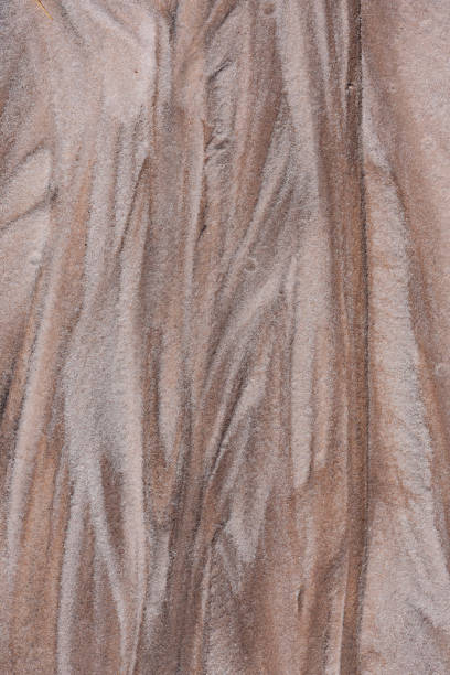 浸食砂のベージュ、茶色と白の色合い - disappearing nature vertical florida ストックフォトと画像