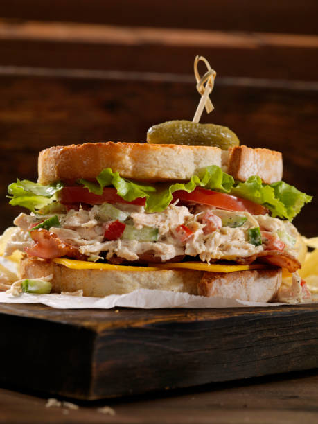 istock Turkey Salad and Cheddar Cheese BLT with Potato Chips 1220149418