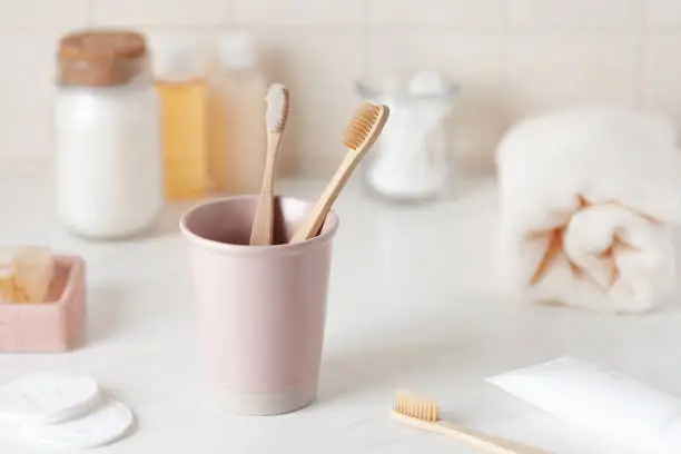Toothbrushes, toothpaste and other bathroom accessories