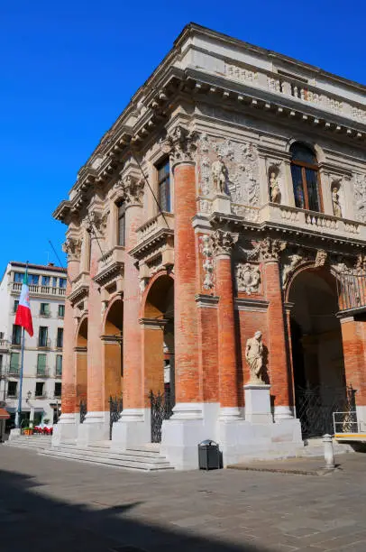 Photo of The palazzo del Capitaniato also known as loggia del Capitanio, Vicenza, Italy. UNESCO World Heritage Site