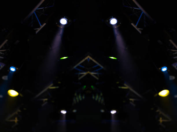 istock Abstract texture background for design. Stage light and smoke on stage, lighting and spotlights. 1220153221