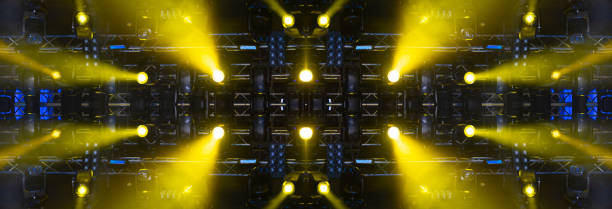 istock Abstract texture background for design. Stage light and smoke on stage, lighting and spotlights. 1220153322