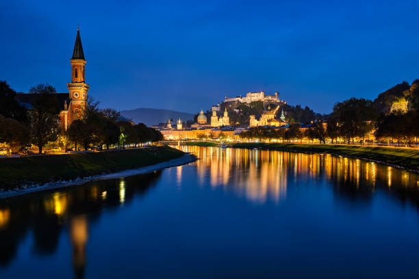 istock Salzburg city evening view 1220155998