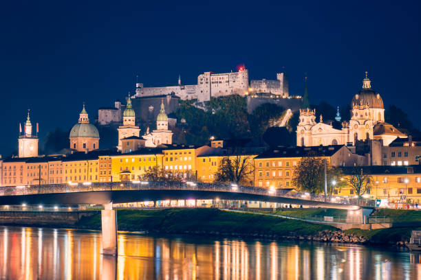 istock Salzburg city evening view 1220156017