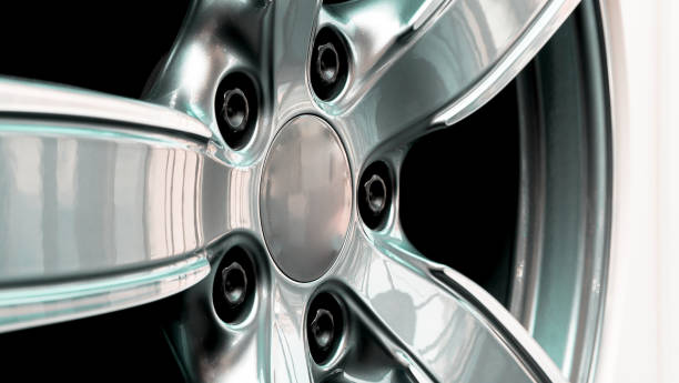 primer plano de las llantas rueda de aleación de coche. - wheel rim fotografías e imágenes de stock