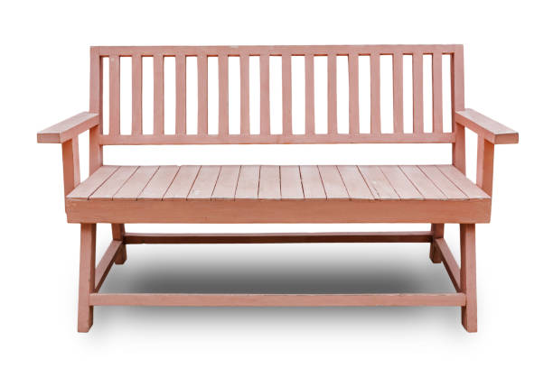 istock Long chair wood isolated 1220160427