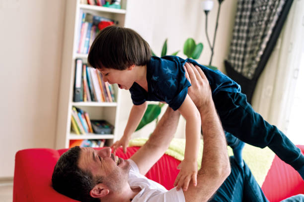 istock Father and son happy family 1220160771