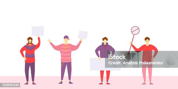 Protest Character Protest People Characters Stock Illustration - Download Image Now ...