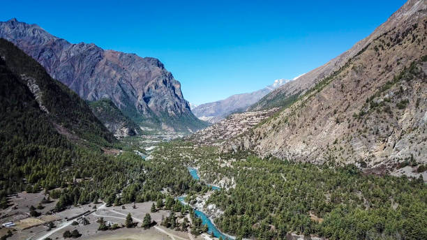 istock Hongde - A Himalayan valley with a river in it 1220162446