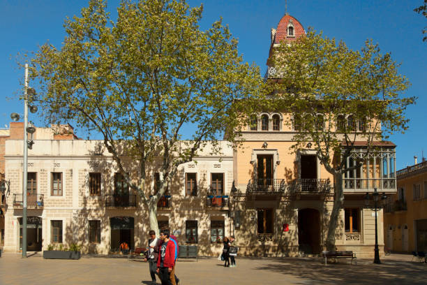 Barcelona, Spain - 9 April 2015: Centre Civic Can Deu in the center of Les Corts neighbourhood