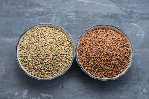 istock green and brown buckwheat in bowl on ceramic background 1220167171