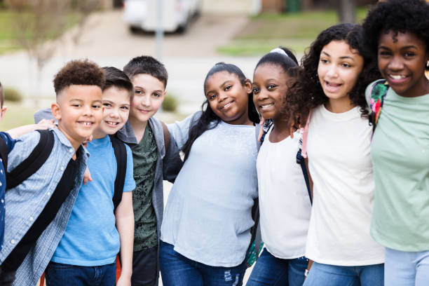 istock Happy group of school children 1220169294