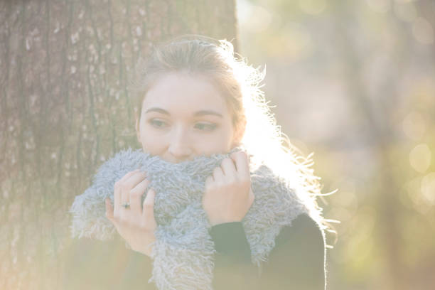 istock Young caucasian woman in the park 1220170200