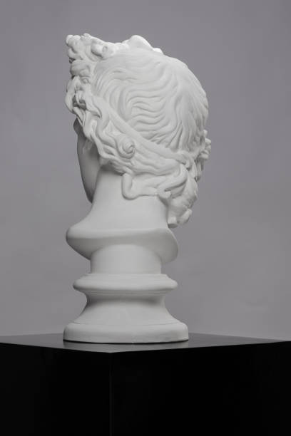 istock White plaster statue of a bust of Apollo Belvedere 1220174331