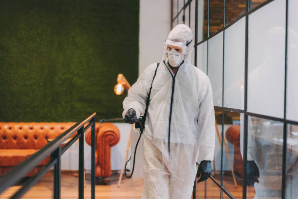 istock Office disinfection during COVID-19 pandemic, illness prevention 1220174542