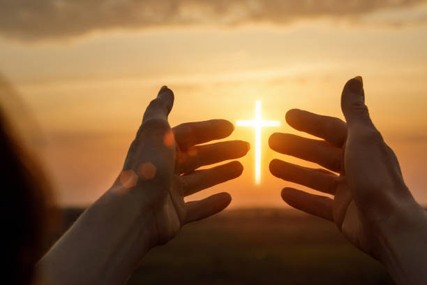 istock Concept of prayer and faith. 1220176294