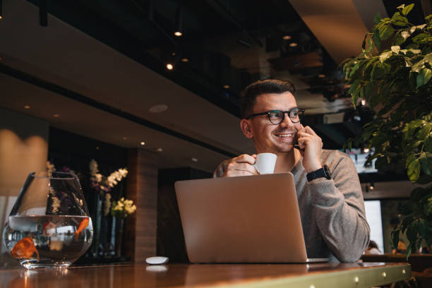 istock Businessman drinking his morning coffee 1220180032
