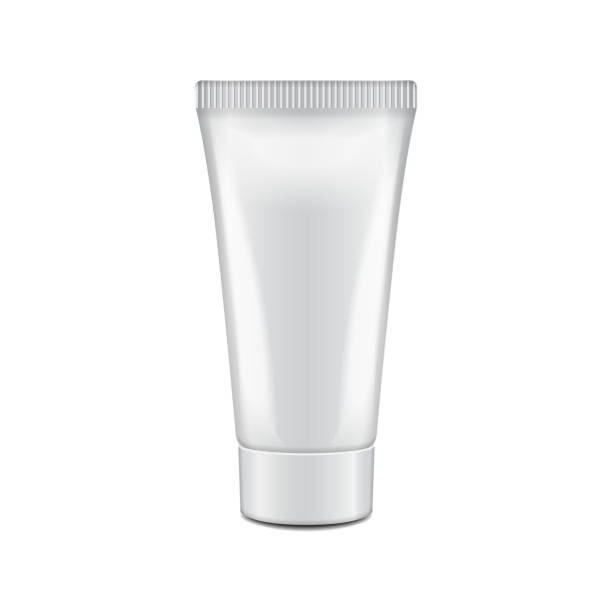 istock Tube with white lid - cream, gel, skin care, toothpaste. Ready for your design. Packaging mockup template 1220180088