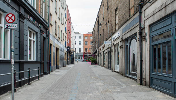 istock Empty city streets during Covid 19, Dublin, Ireland. 1220181373