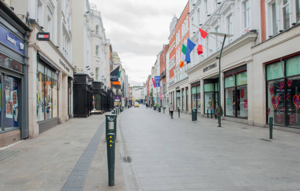 istock Empty city streets during Covid 19, Dublin, Ireland. 1220181377