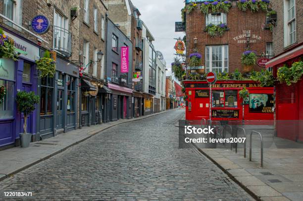 Empty City Streets During Covid 19 Dublin Ireland Stock Photo - Download Image Now