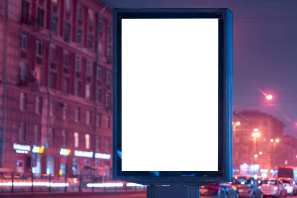 istock Blank street billboard at night city 1220184075