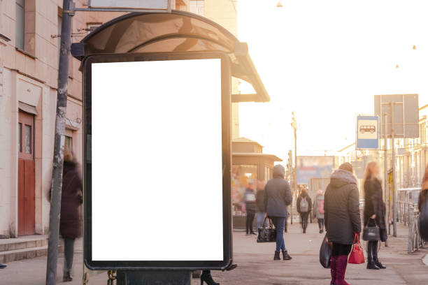 istock Blank street billboard at the bus stop 1220184077