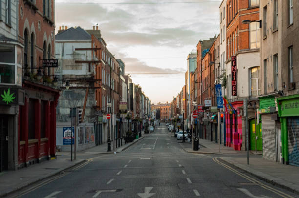 istock Empty city streets during Covid 19, Dublin, Ireland. 1220184311