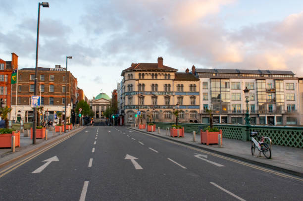 istock Empty city streets during Covid 19, Dublin, Ireland. 1220184328