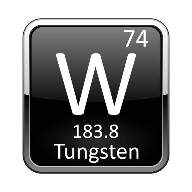 주기성 테이블 요소 텅스텐. 벡터 일러스트레이션 - periodic table interface icons square shape square stock illustrations