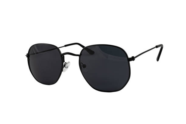istock Black Square Wrap Around Frames Sunglasses Isolated on White 1220188161