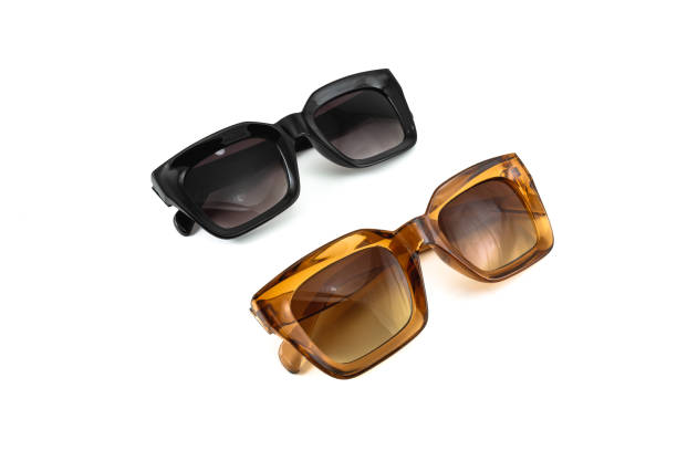 Group of Colorful Sunglasses Isolated on White Background