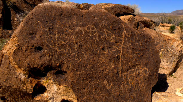 istock Spectacular Native American Petroglyohs at Chalfant Valley 1220192974