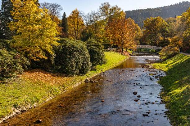 istock Bridge and Riverwalk around Bade-Baden village 1220196070