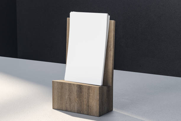 istock Business card on a wooden stand 1220197127
