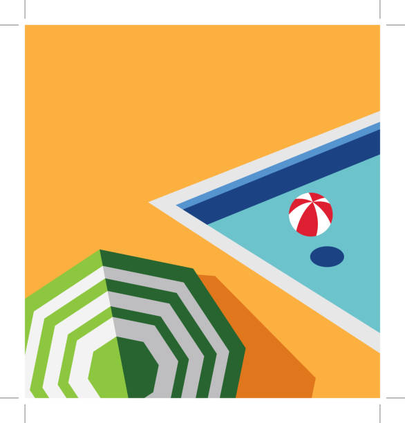 pool mit blauem wasser - swimming pool illustrations stock-grafiken, -clipart, -cartoons und -symbole