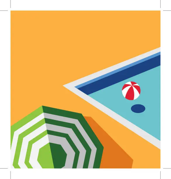 Vector illustration of Pool with Blue Water