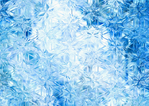 beautiful pattern on frozen glass background