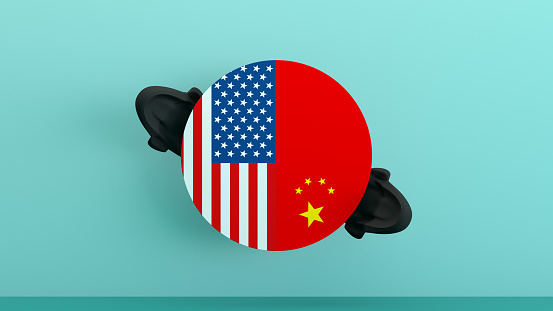 United States and China confrontation of two powers
