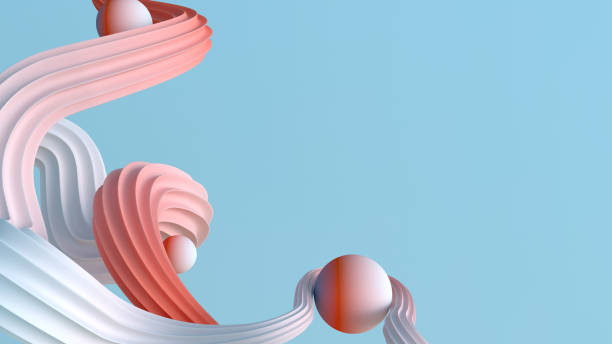 istock Abstract background of colorful curved object 1220202396
