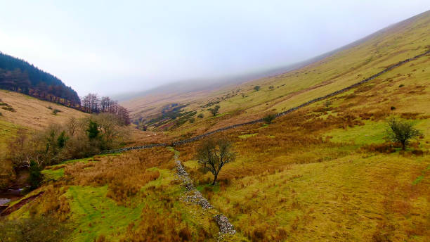 istock Flight over Brecon Beacons National Park in Wales - aerial view 1220204767