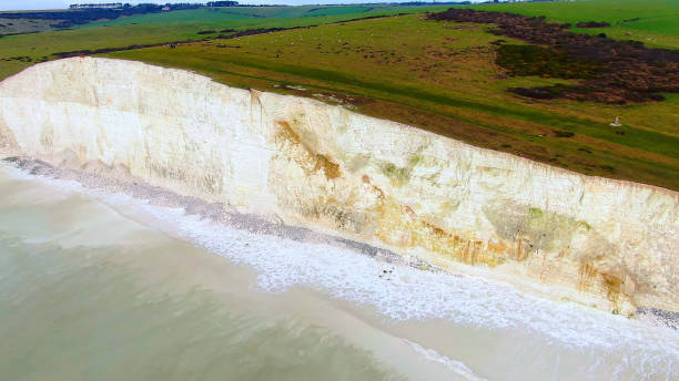 istock Amazing Seven Sisters at the English coast - white cliffs from above 1220209540