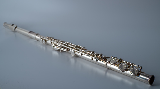 Fully Assembled silver Flute to learn how to play