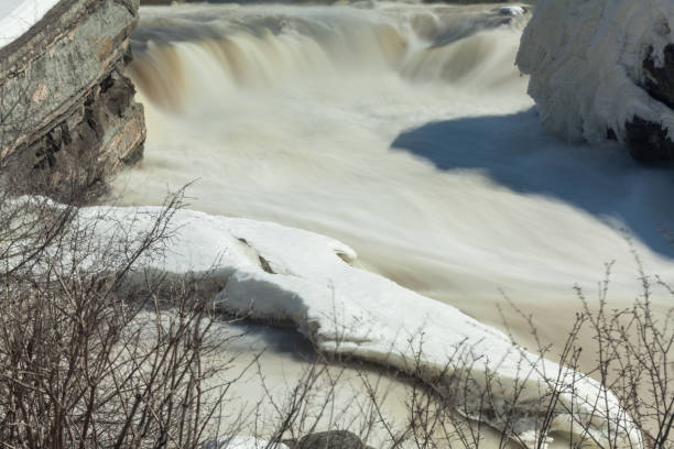 istock Long exposure winter waterfall Ottawa, Canada. 1220211417