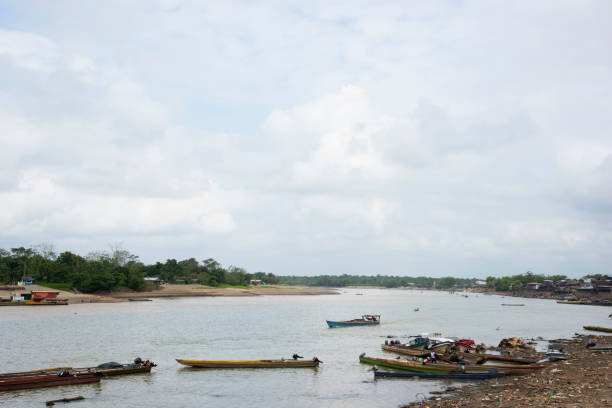 istock Boat on the Atrato river 1220215962