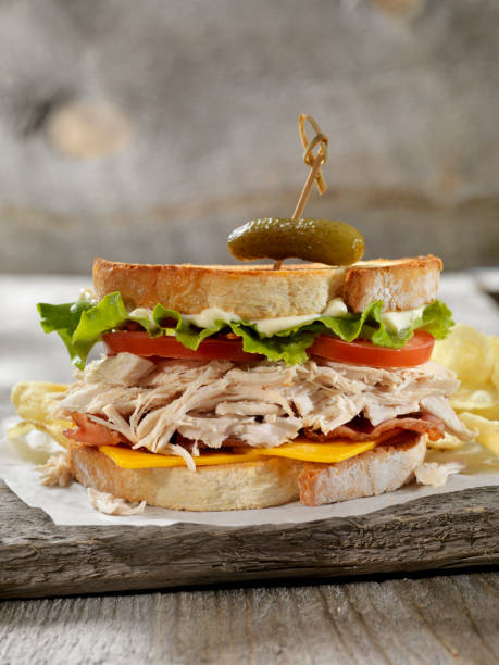 istock Turkey and Cheddar Cheese BLT with Potato Chips 1220215967